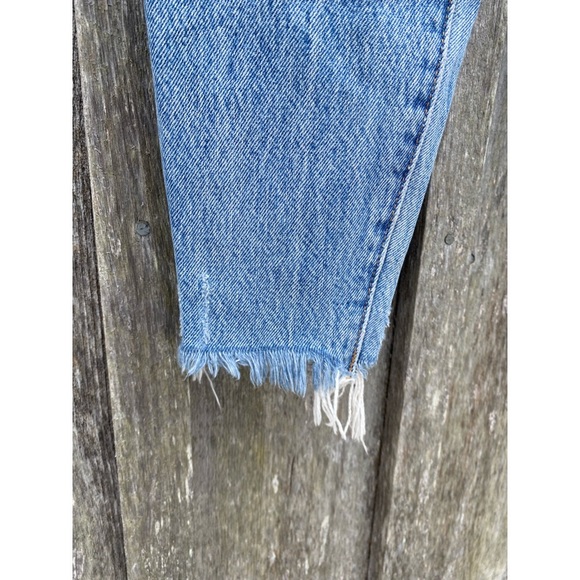 LEVI’S wedgie icon fit shut up denim jeans raw ankle hem size 25 - Picture 7 of 8